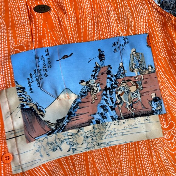 Vintage Phat Farm Men’s Button Up Shirt Japanese Shogun Shirt Sz XL Samurai Y2K - Picture 6 of 11